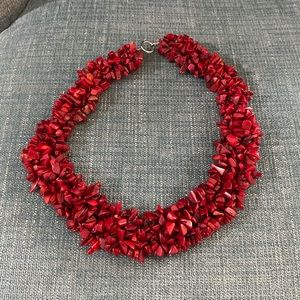 Red coral necklace